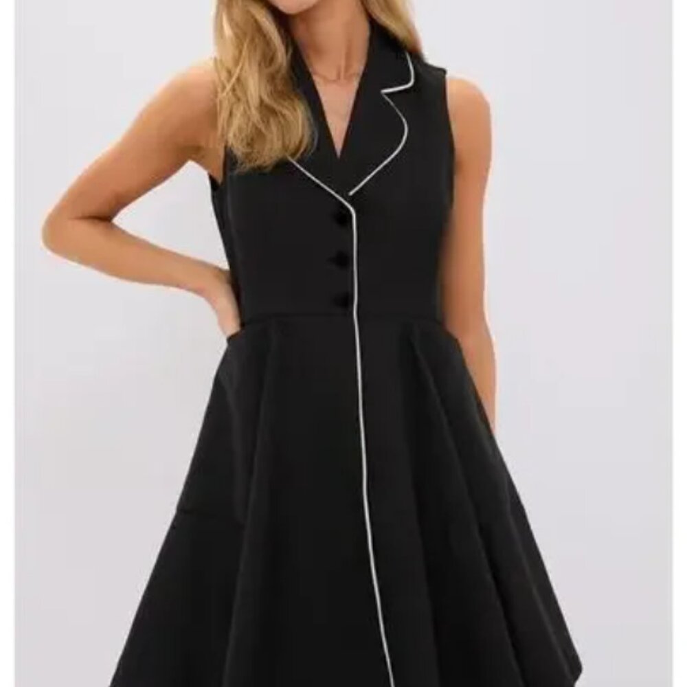 Tuckernuck Black Linen Ruby Dress